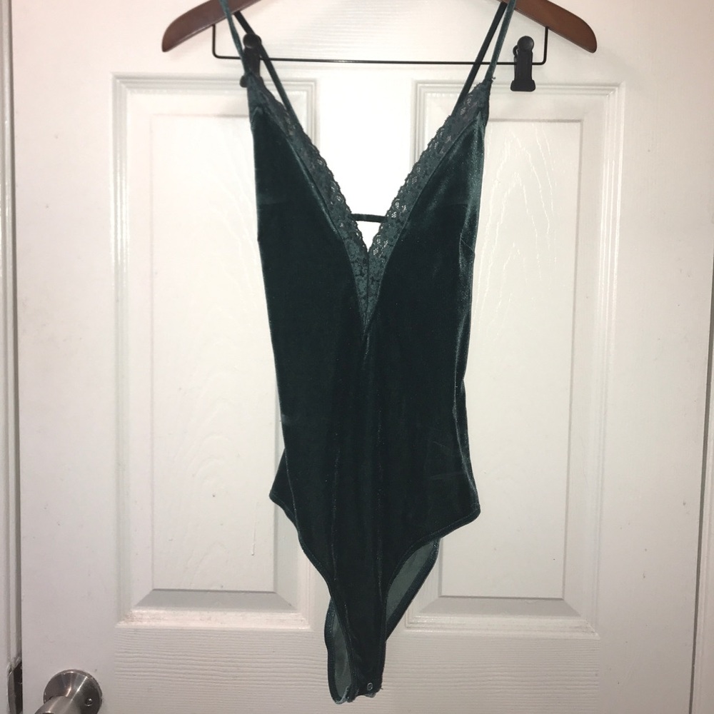 Turquoise Satin Bodysuit